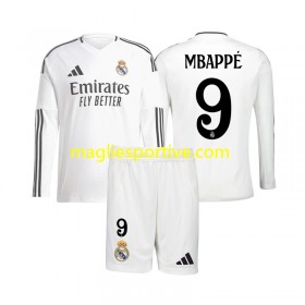 Completo Calcio Real Madrid Kylian Mbappé 9 Bambino Divisa Prima 2024-2025 ML